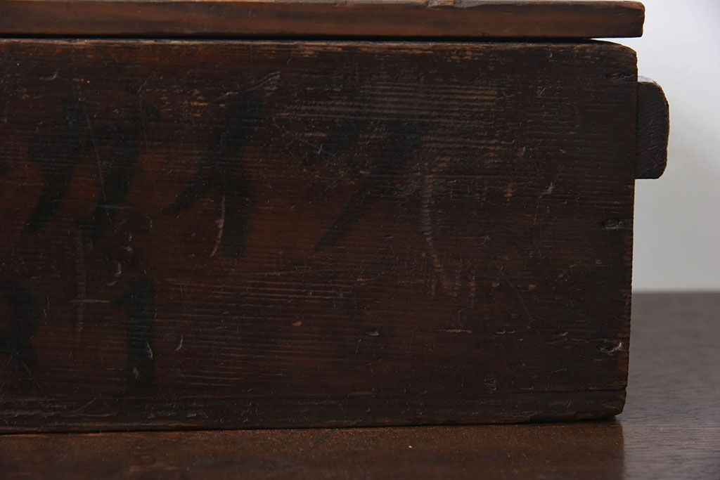 アンティーク雑貨　明治大正期　古い木味の小箱(木箱・収納箱)(1)