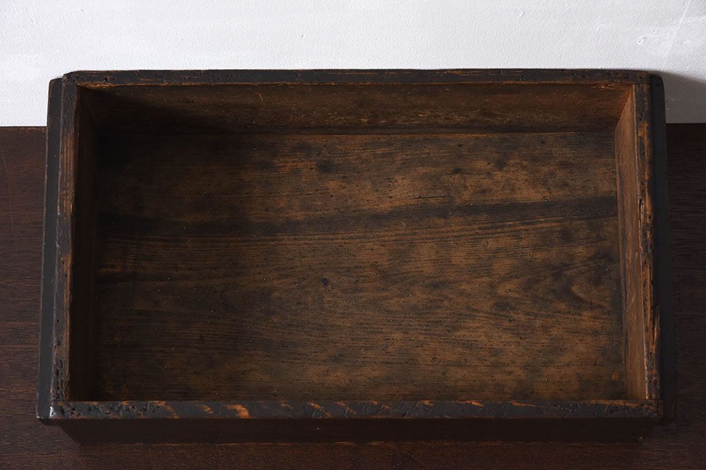 アンティーク雑貨　明治大正期　古い木味の小箱(木箱・収納箱)(1)