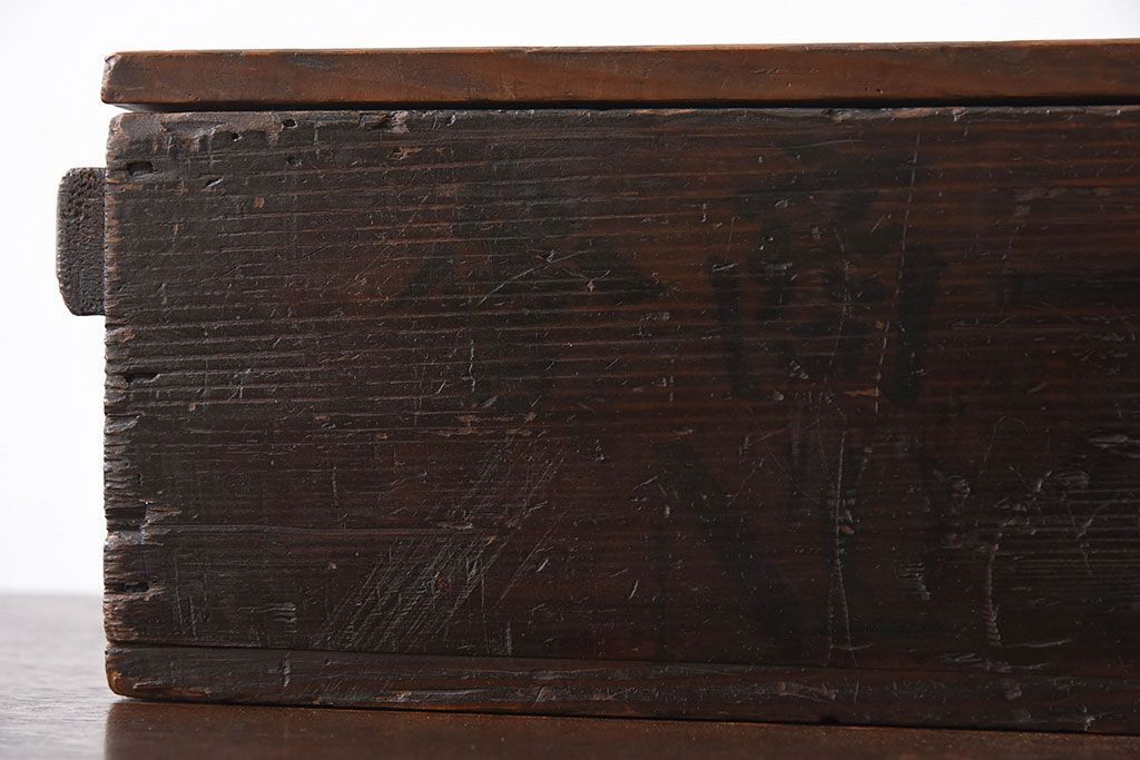 アンティーク雑貨　明治大正期　古い木味の小箱(木箱・収納箱)(1)