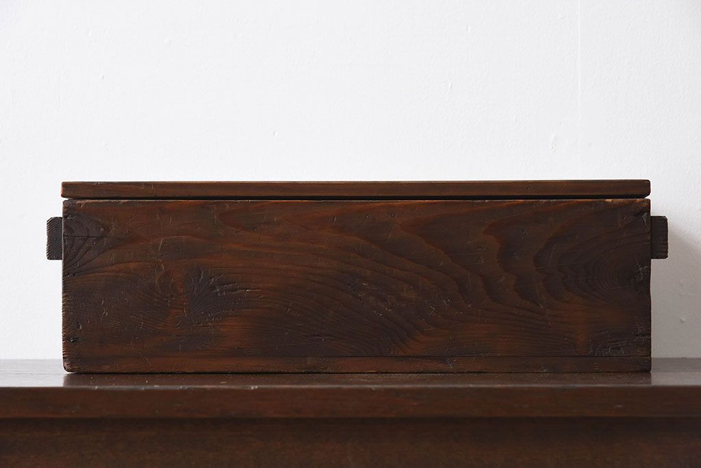 アンティーク雑貨　明治大正期　古い木味の小箱(木箱・収納箱)(2)