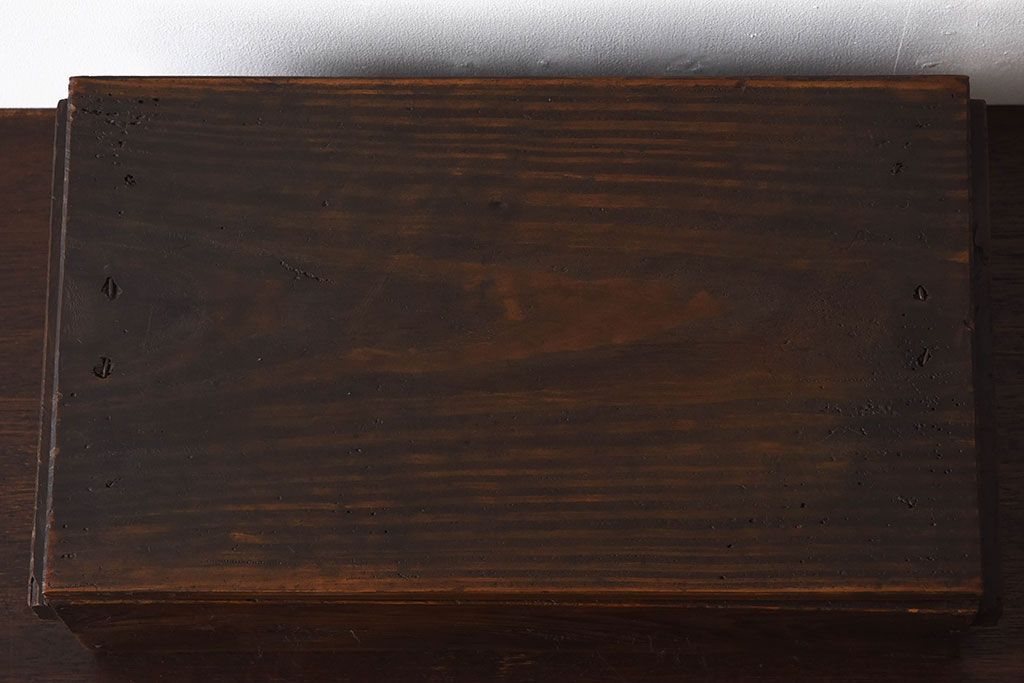 アンティーク雑貨　明治大正期　古い木味の小箱(木箱・収納箱)(2)