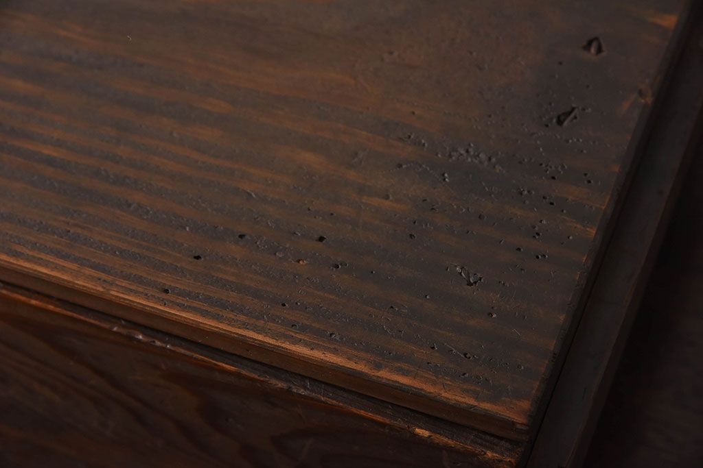 アンティーク雑貨　明治大正期　古い木味の小箱(木箱・収納箱)(2)