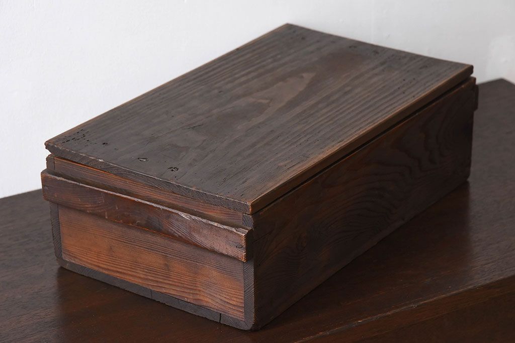 アンティーク雑貨　明治大正期　古い木味の小箱(木箱・収納箱)(2)