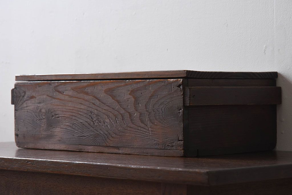 アンティーク雑貨　明治大正期　古い木味の小箱(木箱・収納箱)(2)