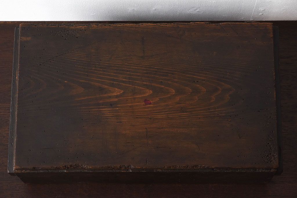 アンティーク雑貨　明治大正期　古い木味の小箱(木箱・収納箱)(3)