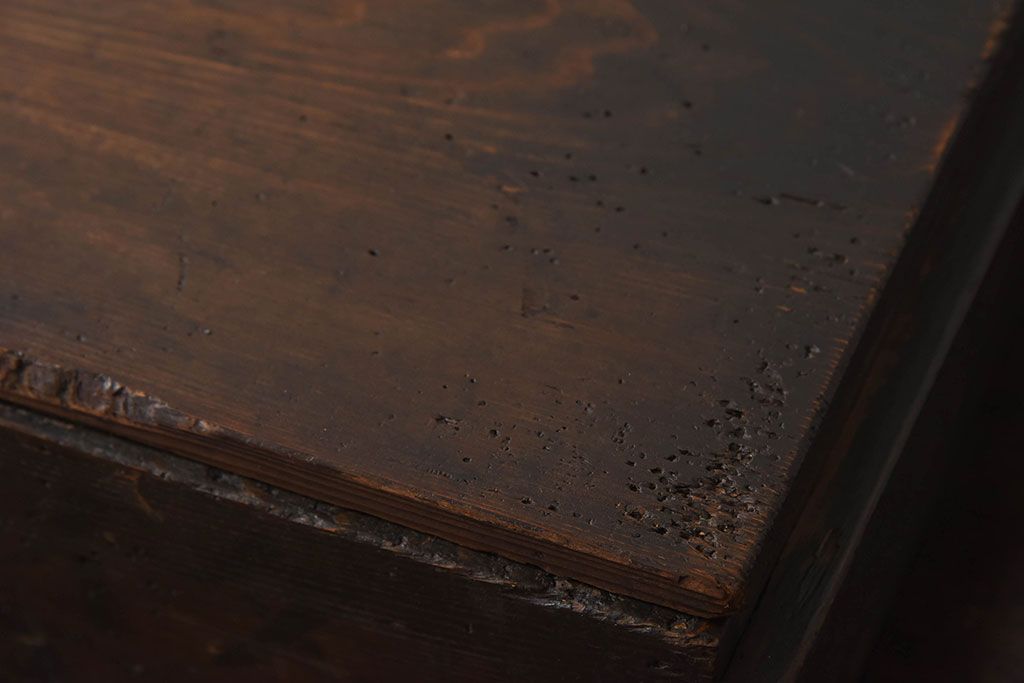 アンティーク雑貨　明治大正期　古い木味の小箱(木箱・収納箱)(3)