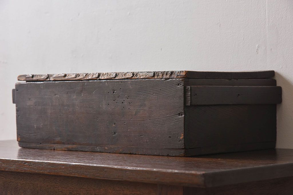アンティーク雑貨　明治大正期　古い木味の小箱(木箱・収納箱)(3)
