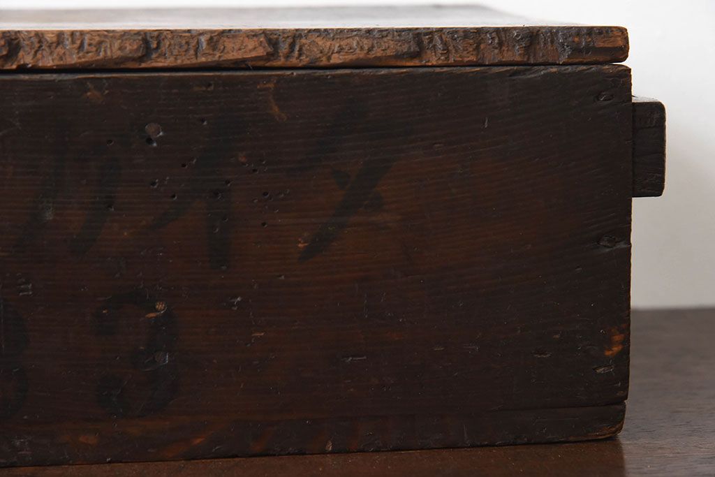 アンティーク雑貨　明治大正期　古い木味の小箱(木箱・収納箱)(3)