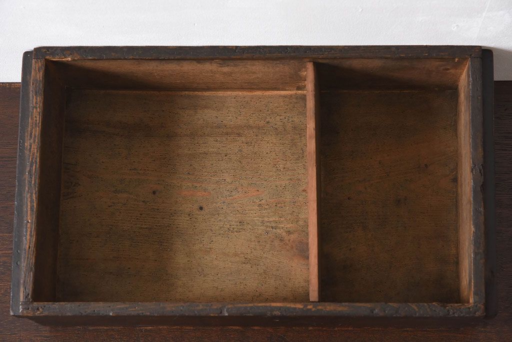 アンティーク雑貨　明治大正期　古い木味の小箱(木箱・収納箱)(3)