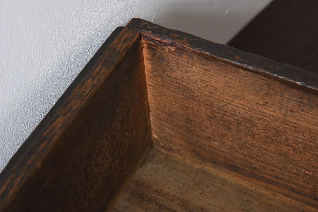 アンティーク雑貨　明治大正期　古い木味の小箱(木箱・収納箱)(3)