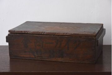 アンティーク雑貨　明治大正期　古い木味の小箱(木箱・収納箱)(3)