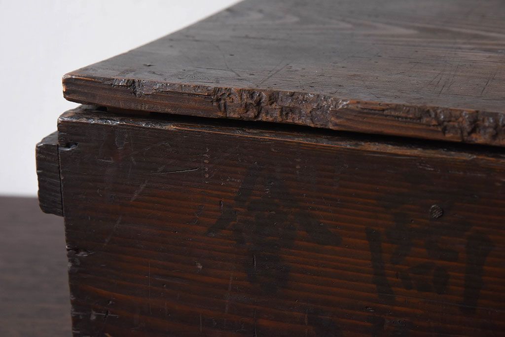 アンティーク雑貨　明治大正期　古い木味の小箱(木箱・収納箱)(3)