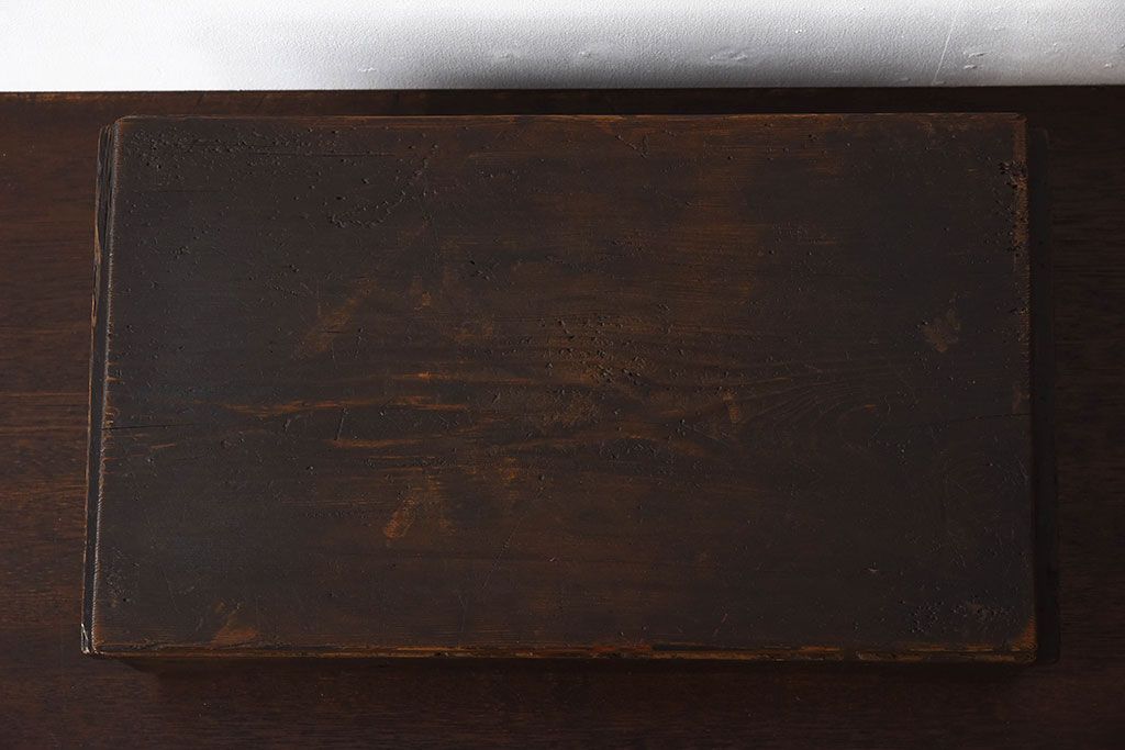 アンティーク雑貨　明治大正期　古い木味の小箱(木箱・収納箱)