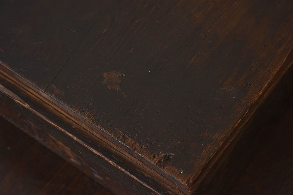 アンティーク雑貨　明治大正期　古い木味の小箱(木箱・収納箱)