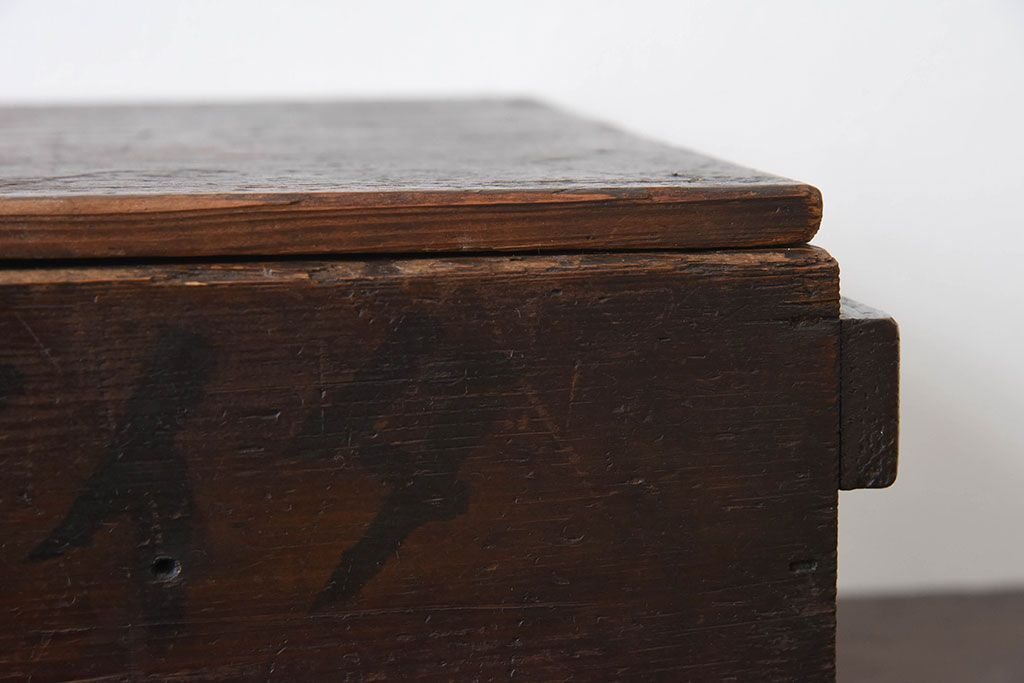 アンティーク雑貨　明治大正期　古い木味の小箱(木箱・収納箱)