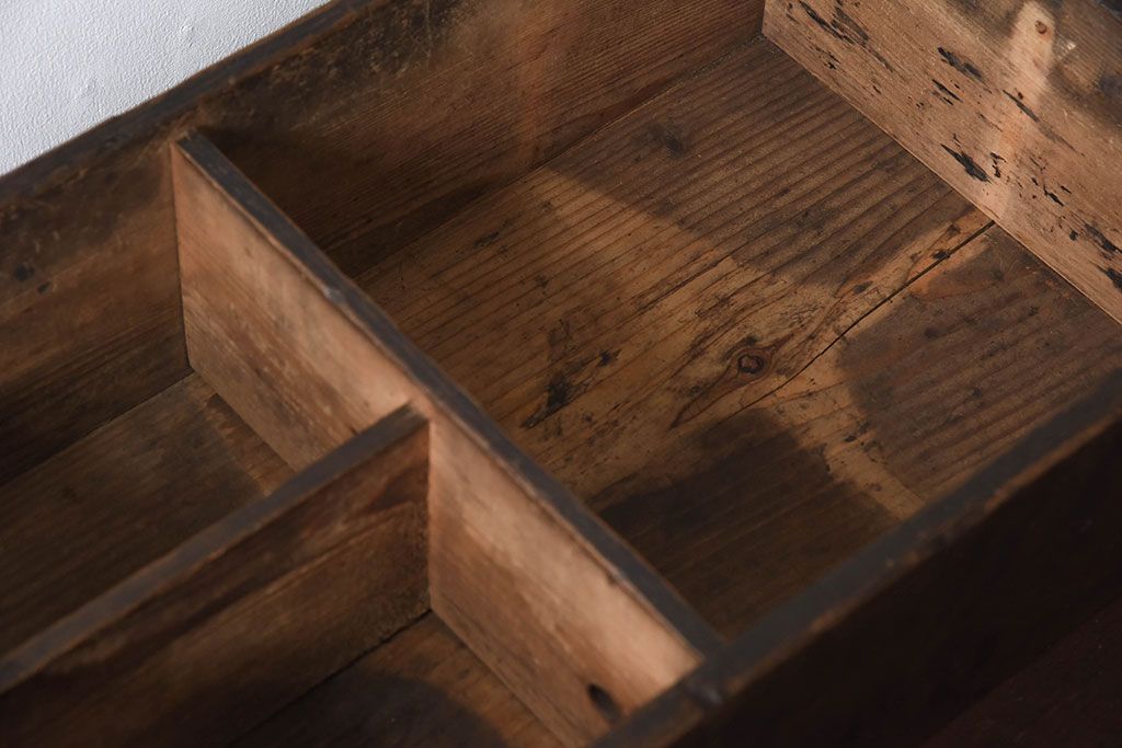 アンティーク雑貨　明治大正期　古い木味の小箱(木箱・収納箱)