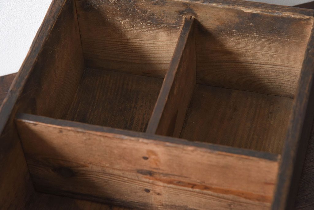 アンティーク雑貨　明治大正期　古い木味の小箱(木箱・収納箱)