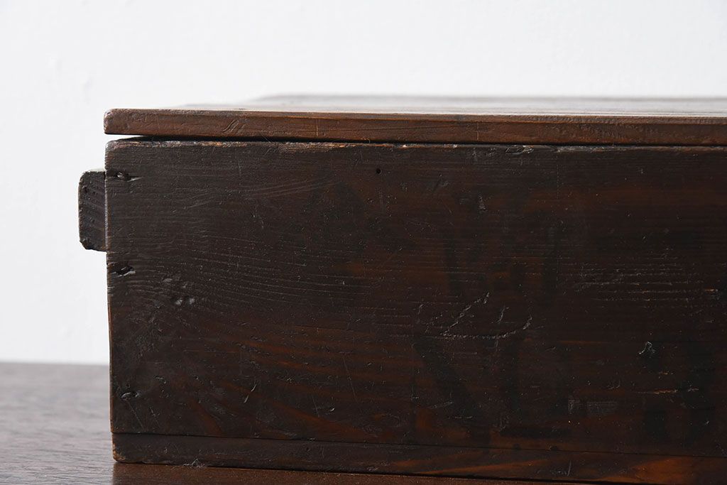 アンティーク雑貨　和製アンティーク　明治大正期　古い木味の小箱(木箱・収納箱)(1)