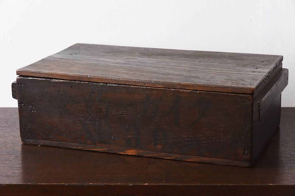 アンティーク雑貨　和製アンティーク　明治大正期　古い木味の小箱(木箱・収納箱)(1)