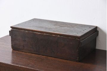 アンティーク雑貨　和製アンティーク　明治大正期　古い木味の小箱(木箱・収納箱)(2)