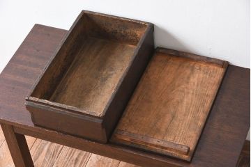 アンティーク雑貨　和製アンティーク　明治大正期　古い木味の小箱(木箱・収納箱)(2)
