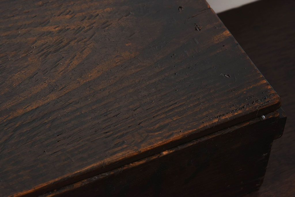 アンティーク雑貨　和製アンティーク　明治大正期　古い木味の小箱(木箱・収納箱)(2)