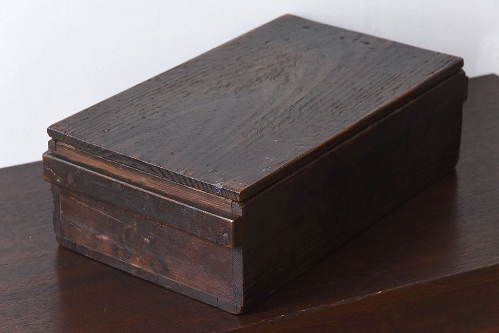 アンティーク雑貨　和製アンティーク　明治大正期　古い木味の小箱(木箱・収納箱)(2)
