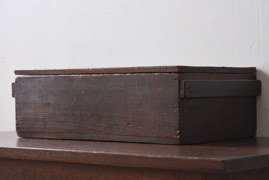 アンティーク雑貨　和製アンティーク　明治大正期　古い木味の小箱(木箱・収納箱)(2)