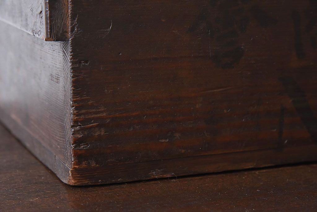 アンティーク雑貨　和製アンティーク　明治大正期　古い木味の小箱(木箱・収納箱)(2)