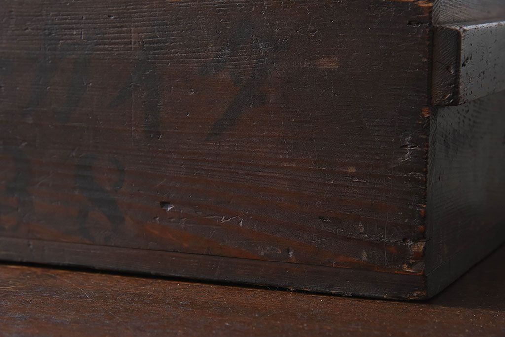 アンティーク雑貨　和製アンティーク　明治大正期　古い木味の小箱(木箱・収納箱)(2)
