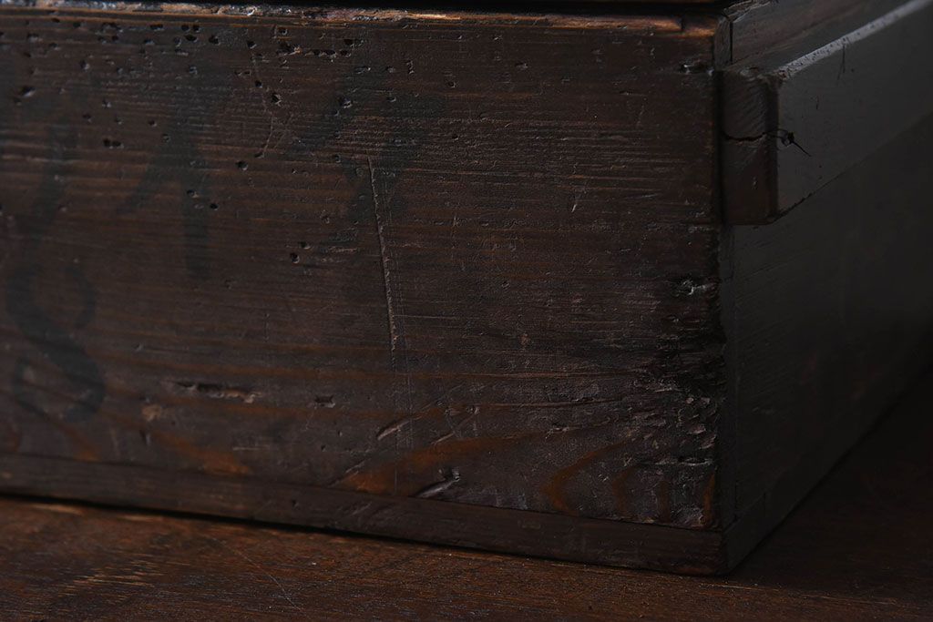 アンティーク雑貨　和製アンティーク　明治大正期　古い木味の小箱(木箱・収納箱)(2)