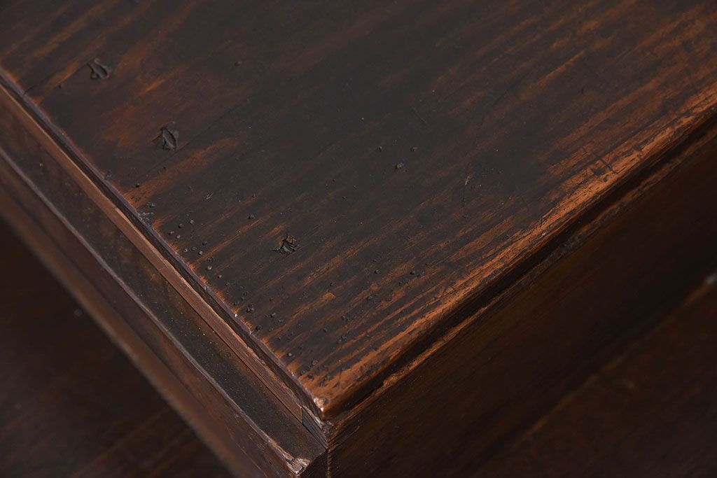 アンティーク雑貨　和製アンティーク　明治大正期　古い木味の小箱(木箱・収納箱)(3)