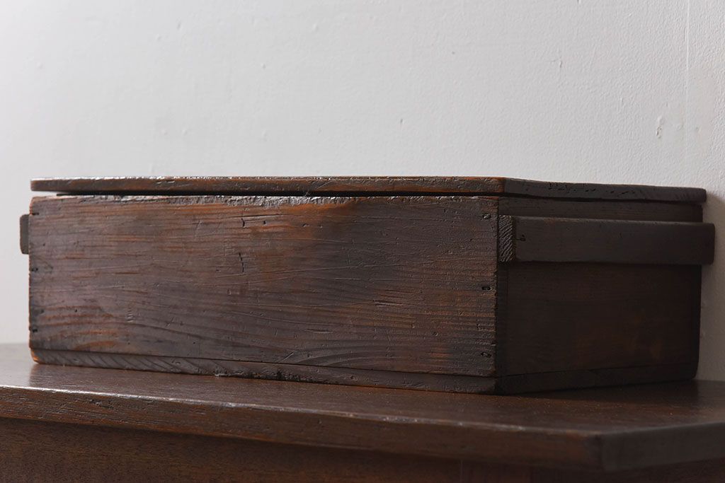 アンティーク雑貨　和製アンティーク　明治大正期　古い木味の小箱(木箱・収納箱)(3)