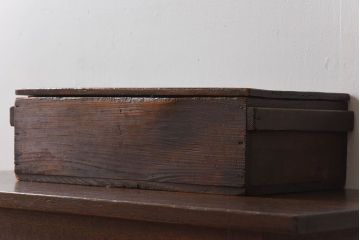 アンティーク雑貨　和製アンティーク　明治大正期　古い木味の小箱(木箱・収納箱)(3)