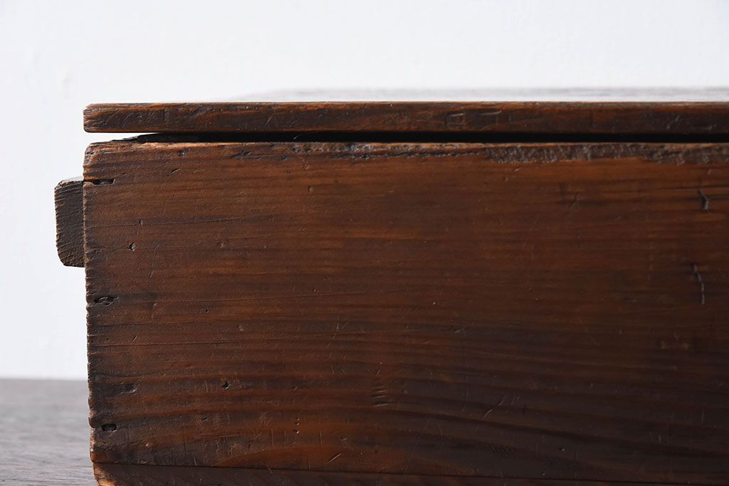 アンティーク雑貨　和製アンティーク　明治大正期　古い木味の小箱(木箱・収納箱)(3)