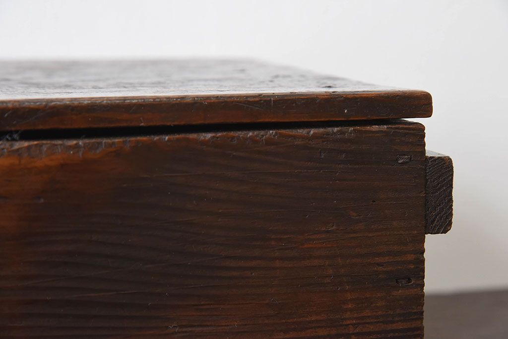 アンティーク雑貨　和製アンティーク　明治大正期　古い木味の小箱(木箱・収納箱)(3)