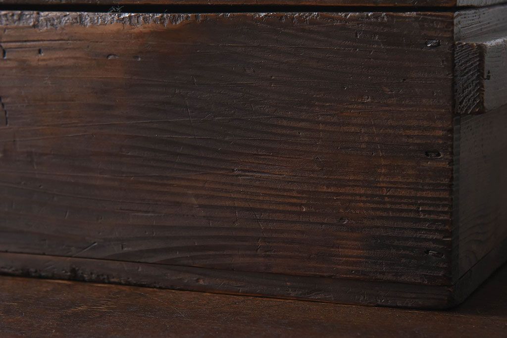 アンティーク雑貨　和製アンティーク　明治大正期　古い木味の小箱(木箱・収納箱)(3)