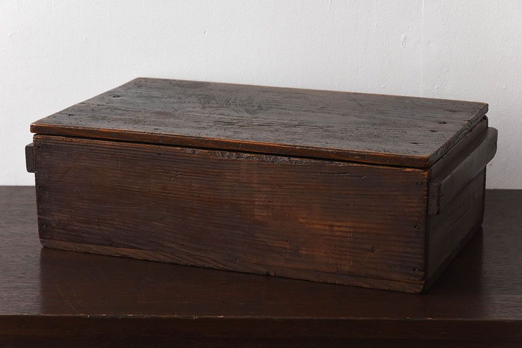 アンティーク雑貨　和製アンティーク　明治大正期　古い木味の小箱(木箱・収納箱)(3)