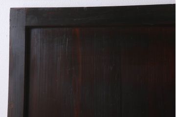 明治期　古民具・骨董　古い木味の格子帯戸2枚セット
