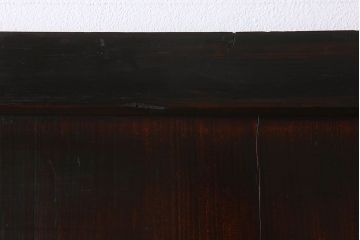 明治期　古民具・骨董　古い木味の格子帯戸2枚セット