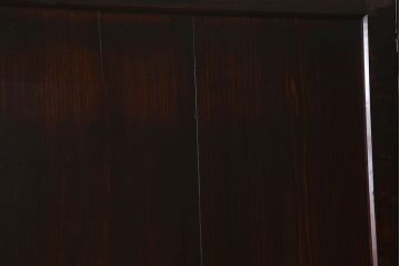 明治期　古民具・骨董　古い木味の格子帯戸2枚セット