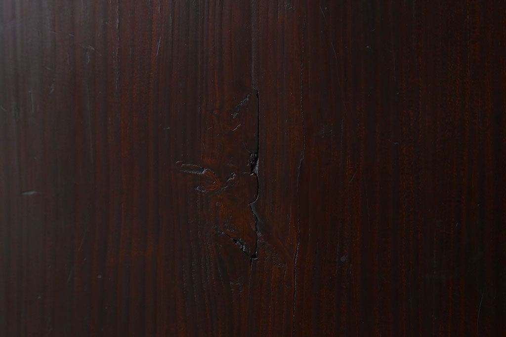 明治期　古民具・骨董　古い木味の格子帯戸2枚セット