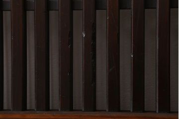 明治期　古民具・骨董　古い木味の格子帯戸2枚セット