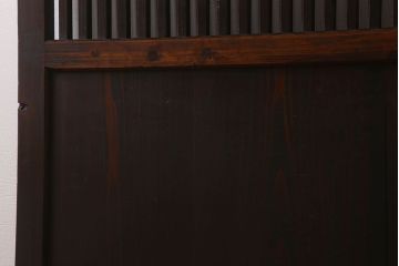 明治期　古民具・骨董　古い木味の格子帯戸2枚セット