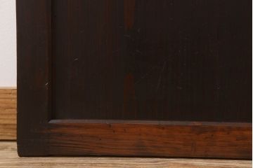 明治期　古民具・骨董　古い木味の格子帯戸2枚セット