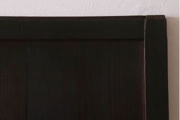 明治期　古民具・骨董　古い木味の格子帯戸2枚セット