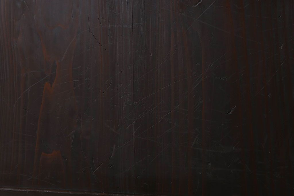 明治期　古民具・骨董　古い木味の格子帯戸2枚セット