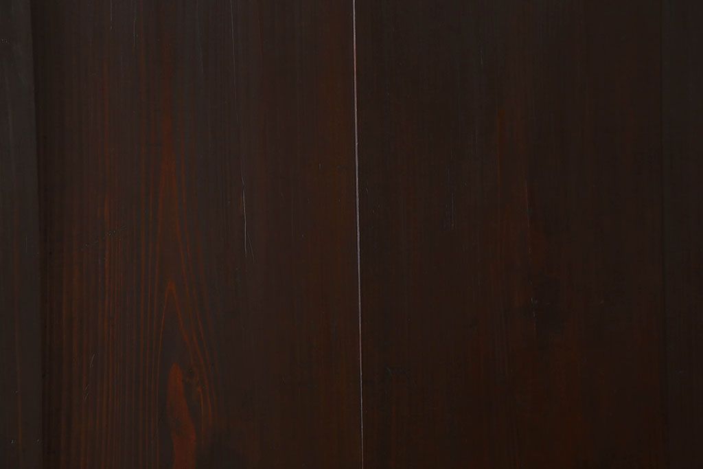 明治期　古民具・骨董　古い木味の格子帯戸2枚セット