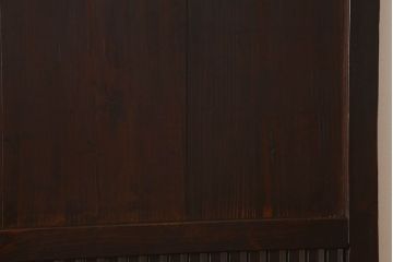 明治期　古民具・骨董　古い木味の格子帯戸2枚セット