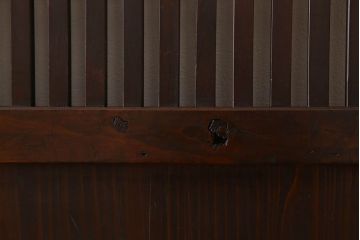 明治期　古民具・骨董　古い木味の格子帯戸2枚セット